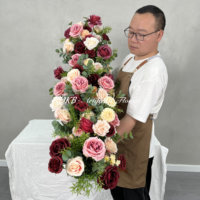 Chemin de table artificiel haut de gamme, directement de l'usine, pour le marché mondial de la vente en gros de mariages