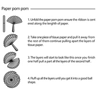 Papier de soie pompons décorations pour mariage fête d'anniversaire décoration plafond tenture murale tissu fleurs pépinière chambre décor
