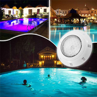 Projecteurs LED étanches IP68 12V 24W pour piscine, montage mural sous-marin, diamètre 295 mm, type plastique pour piscines