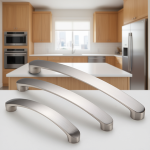 Tirador de gabinete de níquel cepillado Db de 96 mm y 128 mm, herrajes contemporáneos para muebles de cocina, pomo para cajones y puertas - Product Image 2