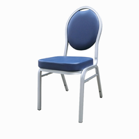 Dossier ovale En Aluminium À Manger Chaise Empilable Chaise De Banquet