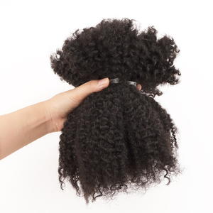 Vente en Gros de Mèches Pour Tresses <span class=keywords><strong>Afro</strong></span> <span class=keywords><strong>Kinky</strong></span> en Cheveux Humains, Volume 30 1B 30 Micro Torsades en Cheveux Humains - Product Image 2