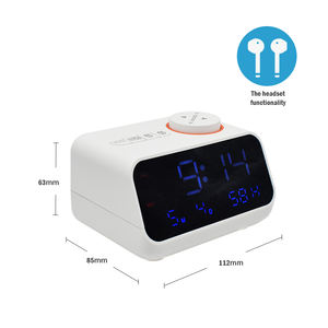 <span class=keywords><strong>Meilleur</strong></span> cadeau promotionnel horloge de bureau et de table horloge numérique réveil multifonction Radio d'intérieur avec 10 sons naturels - Product Image 5