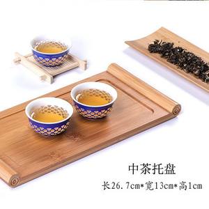 Bandejas rectangulares de bambú al por mayor para barbacoa, bandejas para comida de hotel, bandejas para postres, bandejas para comida japonesa y occidental, bandejas para pasteles - Product Image 3