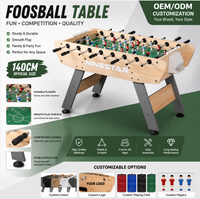 Table de baby-foot en bois d'ingénierie de 55 pouces, style français, installation facile, structure solide, idéale pour les rassemblements d'entreprise et les jeux de football de loisir