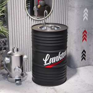 Longstar Industriestil Waschbecken Einzigartiges Ölfass-Badezimmerwaschbecken Modernes Industrielles Aufsatzwaschbecken für Bar und Bad - Product Image 1