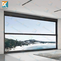 Fenêtre électrique standard australienne à cadre en alliage d'aluminium, double vitrage, insonorisée, isolante thermique, moderne pour salle de bain et villa