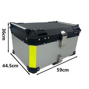 Tùy Chỉnh 65L X Thiết Kế Nhôm <span class=keywords><strong>Top</strong></span> <span class=keywords><strong>Box</strong></span> Công Suất Lớn Bạc/Đen Xe Máy Đuôi Hộp Trung Quốc Phổ Phụ Kiện Bán Buôn - Product Image 3