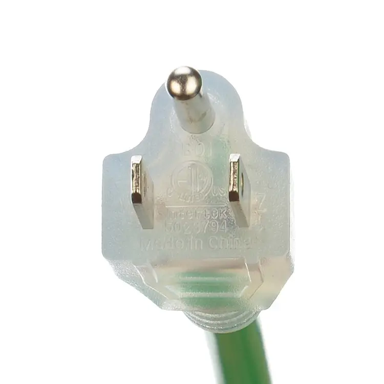 Cavo di prolunga di alimentazione ca elencato ETL di vendita caldo americano 3pin america presa di prolunga cavo di alimentazione ac 120v 60hz giardino verde