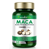 Acentiallabs Améliore la Vitalité, l'Endurance et la Santé Reproductive – Maca Bio Homme Fort Power Plus en Capsules, Racine de Maca