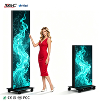 Afficheur LED pliable, double alimentation. Totem LED mobile pour la vente au détail, la réception d'hôtel, la promotion de marque et le marketing visuel.