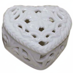 Caja de Almacenamiento Decorativa de Porcelana en Forma de Corazón 77x70 H43 para Joyas y Recuerdos - Product Image 2