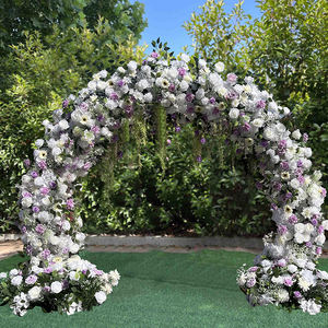 Arco Decorativo Moderno con Fiori Artificiali in Seta per Matrimoni, Nuova Collezione - Product Image 3