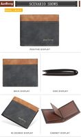 Portefeuille court pour homme personnalisable avec motif géométrique, étanche, avec fermeture à fermoir pour pièces de monnaie, cartes et monnaie liquide