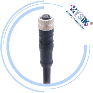M8 Vrouwelijke Rechte Enkelkoppige Kabel met Open Eind voor Veldbedrading - Product Image 4