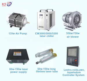 Machine <span class=keywords><strong>de</strong></span> découpe et <span class=keywords><strong>de</strong></span> gravure laser CO2 Jinma 1610 150W, nouvelle fabrication chinoise, refroidissement par eau, facile à utiliser, <span class=keywords><strong>verre</strong></span> organique/tissu/cuir/<span class=keywords><strong>laine</strong></span> - Product Image 6