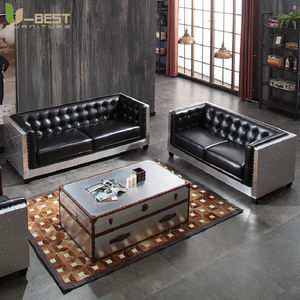 <span class=keywords><strong>Canapé</strong></span> classique de luxe, style vintage industriel <span class=keywords><strong>rétro</strong></span>, <span class=keywords><strong>canapé</strong></span> aviateur, bar à cigares, pub, club, studio, concessionnaire automobile, salon, mobilier <span class=keywords><strong>chic</strong></span> industriel - Product Image 1