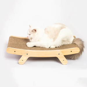 Prezzo all'ingrosso della fabbrica gatto 3 in 1 tiragraffi in legno gatto graffio al letto Lounge staccabile accetta OEM/ODM - Product Image 5