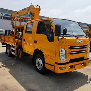 Grúa Montada en Camión Ligero JMC <span class=keywords><strong>de</strong></span> Doble Cabina, Motor Isuzu, Bomba Hidráulica, Capacidad <span class=keywords><strong>de</strong></span> 2-3 Toneladas, Pluma Telescópica, Venta Directa <span class=keywords><strong>de</strong></span> Fábrica - Product Image 1
