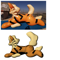Poupée gonflable personnalisée BeiLe en forme d'animal de dessin animé, chien, avec sphère et grande poupée gonflable en PVC, fille sexy, 2,6 m, équipement publicitaire