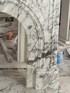 <span class=keywords><strong>Chimenea</strong></span> <span class=keywords><strong>de</strong></span> Mármol Blanco Natural, Diseño Moderno <span class=keywords><strong>de</strong></span> Lujo, Líneas Finas, <span class=keywords><strong>Chimenea</strong></span> <span class=keywords><strong>de</strong></span> Mármol Blanco Nieve para Uso en Hoteles y Villas - Product Image 3