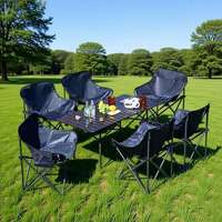 Mesa y Sillas Plegables Portátiles para Exteriores, Muebles de Camping para Patio, Jardín o Casa de Campo