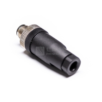 Connecteur circulaire mâle/femelle 4 broches pour automobile, boîtier en nylon étanche IP67, code M12 D