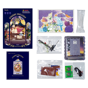 Starry Melody Kit de boîte de théâtre <span class=keywords><strong>miniature</strong></span> en bois DIY, puzzle 3D musical Pays des rêves avec lumière et tiroir de rangement, cadeau - Product Image 5