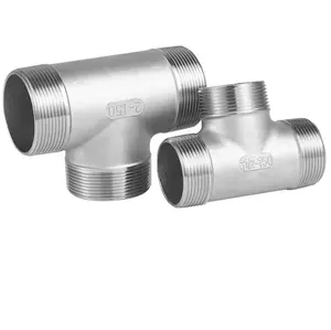 HEDE vend directement la norme ASTM EN JIS 1/4 "1/2" en acier inoxydable mâle BSP NPT té fileté