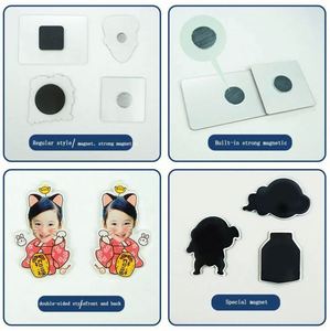 Aimants de réfrigérateur promotionnels en acrylique vierge 2D/3D en résine, personnalisables par impression UV, pour cadeaux, vente en gros - Product Image 4