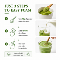 Poudre de Matcha Noisette Yibenef Marque Privée Certifiée Halal 240g 8.47oz Boisson Instantanée OEM Poudre de Matcha Pistache