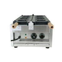 4 pièces Commercial chiens gaufrier Machine 3000w électrique gaufre faisant la Machine farci fromage Dessert Snack Machine