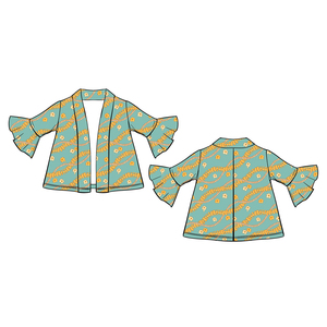 E3 Venta al por Mayor, Bata de Bebé para Niña, Manga Larga, Poliéster/Algodón, Impermeable, Reversible, con Estampado Personalizado - Product Image 2