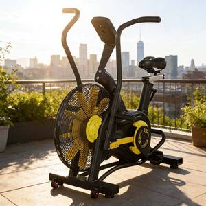 Bicicleta estática de aire con ventilador para entrenamiento HIIT, bicicleta profesional para entrenamiento por intervalos, máquina de fitness cardiovascular para gimnasio y uso doméstico de doble propósito. - Product Image 6