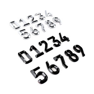 Letras y Números Cromados 3D de Plástico ABS para Matrículas de Vehículos, Adhesivos Decorativos para Placas de <span class=keywords><strong>Matrícula</strong></span>, Gran Venta - Product Image 4