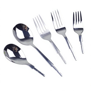 Service de Couverts de Luxe en Acier Inoxydable 304, Poli Miroir, Réutilisables, Lavables au Lave-Vaisselle, Idéal pour Mariages et Dîners - Product Image 3