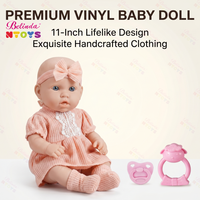 Poupées Reborn Bébé Nouveau-né Belinda 11 pouces, Jouets Réalistes en Vinyle Souple pour Enfants, Poupées Reborn pour Jeu d'Imitation