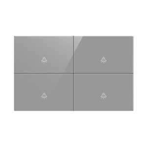 2-Gang Smart <b>Wi</b>-<b>Fi</b> for App Wall Switch Tempered Glass Touch Control Minimalist Design IP20 10A 230V - Product Image 6