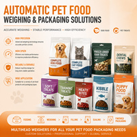 Machine d'emballage rotative automatique pour aliments pour animaux de compagnie en sachets préformés, machine d'emballage de nourriture pour chiens et chats en sachets à fermeture éclair verticaux