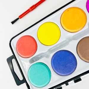 Ensemble de 12 couleurs d'aquarelle solides, kit de peinture à l'eau pour enfants avec pinceau, ensemble d'aquarelle artistique non toxique - Product Image 5