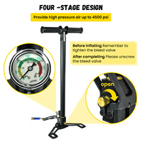 Pompe à main TUXING légère pour sports de plein air, en forme de huit, à pédale, haute pression 4500 psi 300 bar 30 MPa, 4 étapes, pour PCP, vente en gros