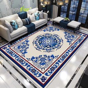 <span class=keywords><strong>Tappeto</strong></span> Tradizionale Cinese in <span class=keywords><strong>Lana</strong></span> Neozelandese, Elegante Blu e <span class=keywords><strong>Bianco</strong></span>, Lussuoso per Soggiorno e Camera da Letto, Annodato a Mano - Product Image 1
