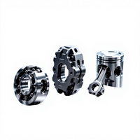 Bielle de piston en acier et aluminium anodisé poli usiné CNC avec coussinet pour moteur de course automobile haute performance