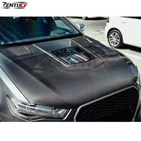 Nouveau capot moteur en fibre de carbone de style IP avec fenêtre en verre transparent pour Audi A6/S6/RS6/C7/C7.5 2012-2018, boulons inclus