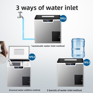 เครื่องทำน้ำแข็งและบดน้ำแข็งอเนกประสงค์สำหรับอุตสาหกรรมขนาดเล็กและเชิงพาณิชย์ พร้อมคอมเพรสเซอร์ระบายความร้อนด้วยน้ำ ความจุ 25 กก. - Product Image 5