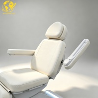 Lit de beauté électrique inclinable moderne à 3 moteurs, design pliable, cadre en acier inoxydable, pour soins du visage, tatouage, cils, spa, marque XS