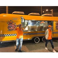 WEBETTER Food Truck avec Cuisine Complète, Remorque Alimentaire Pizza Glace Barbecue avec Toilettes, Chariot de Restauration Mobile USA