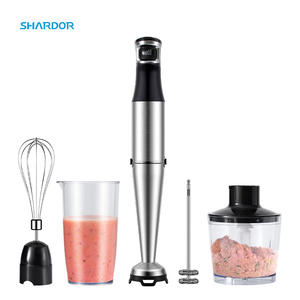 Mixeur Plongeant Manuel 1100W 5-en-1 avec Cordon pour Cuisine, Contrôle de Vitesse par Gâchette, <span class=keywords><strong>Fouet</strong></span> et Mousseur à Lait - Product Image 1