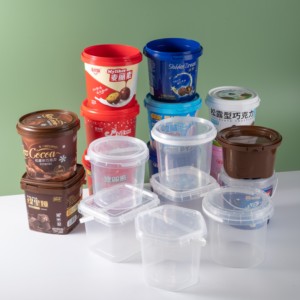 Tùy chỉnh cốc nhựa trong suốt có nắp đậy bao bì thùng con dấu tốt với nhãn - Product Image 2