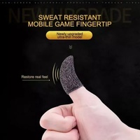 Manchettes pour doigts en fibre d'argent anti-transpiration, fines et respirantes, conçues spécifiquement pour les jeux mobiles.